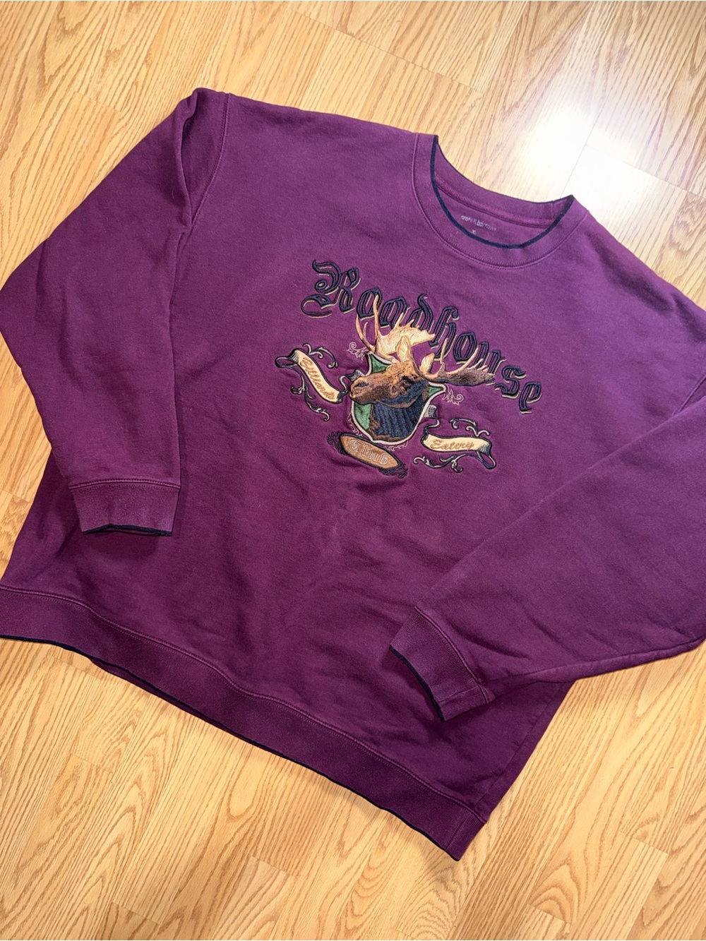 Vintage Croft & Barrow Roadhouse Bullwinkle Eaters Club Sweatshirt XL